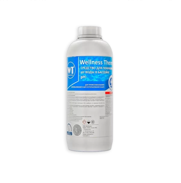 Средство «Wellness Therm» для понижения PH воды в бассейне (PH -) - 1 литр